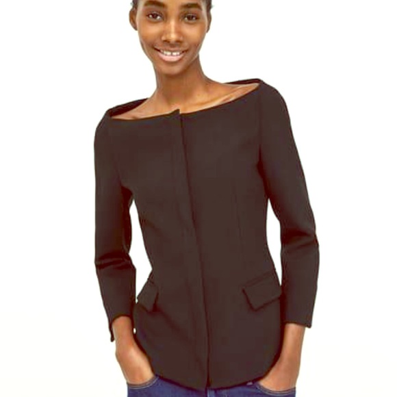 zara boat neck blazer